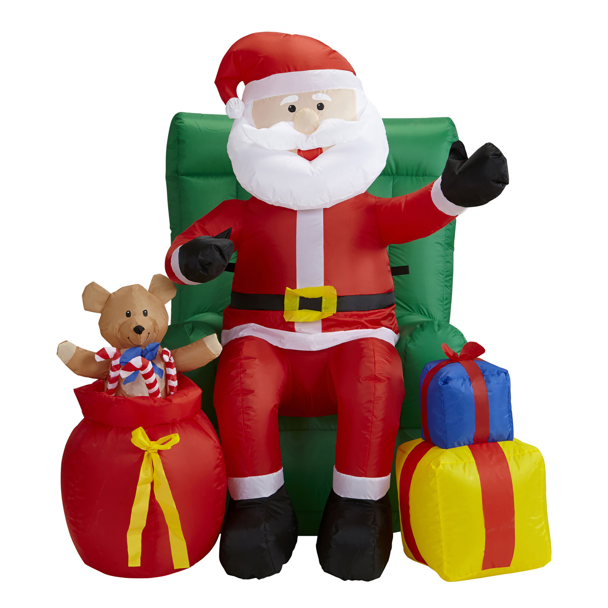 Decoratieve opblaasbare kerstman met cadeautjes