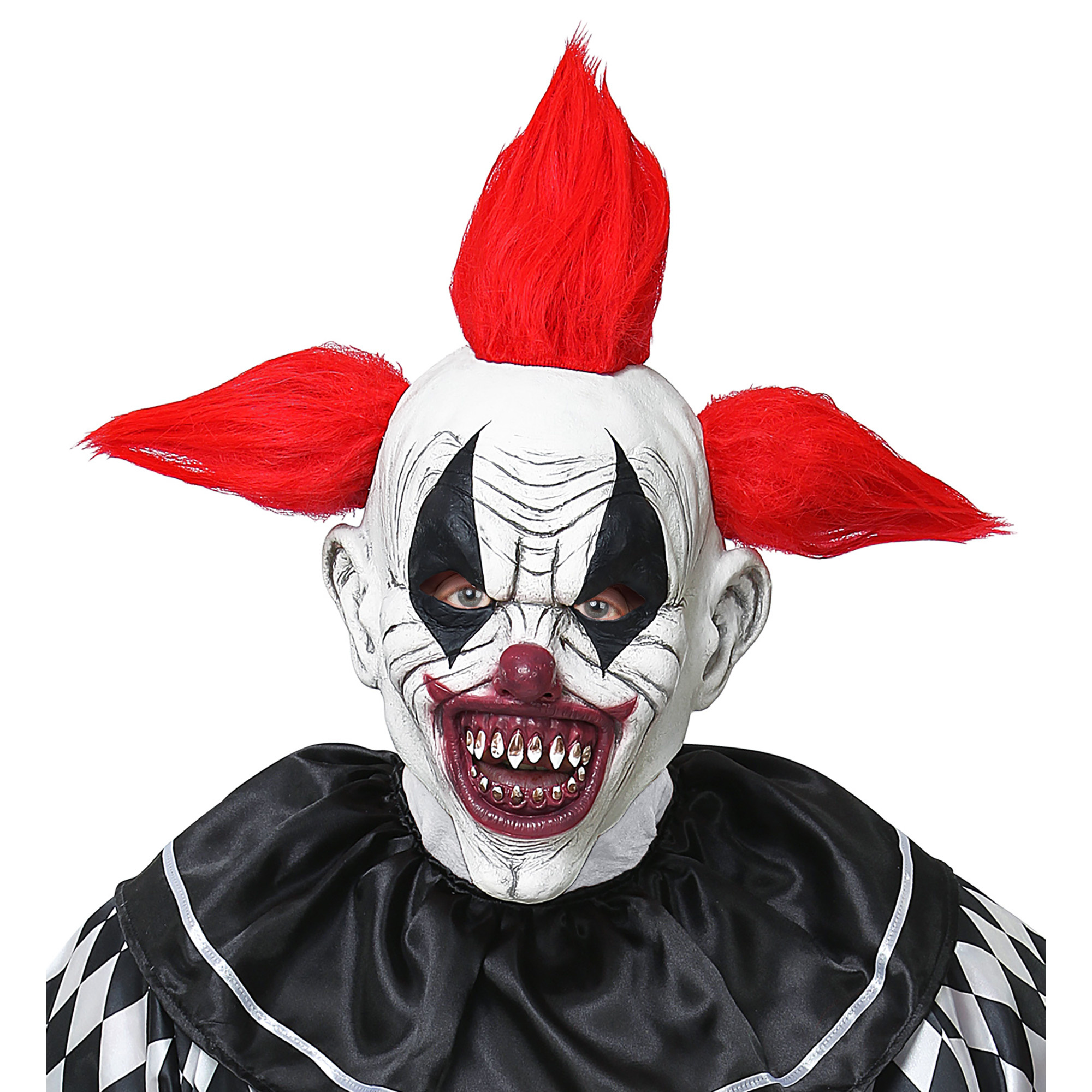 Leuk masker horror clown met rood haar