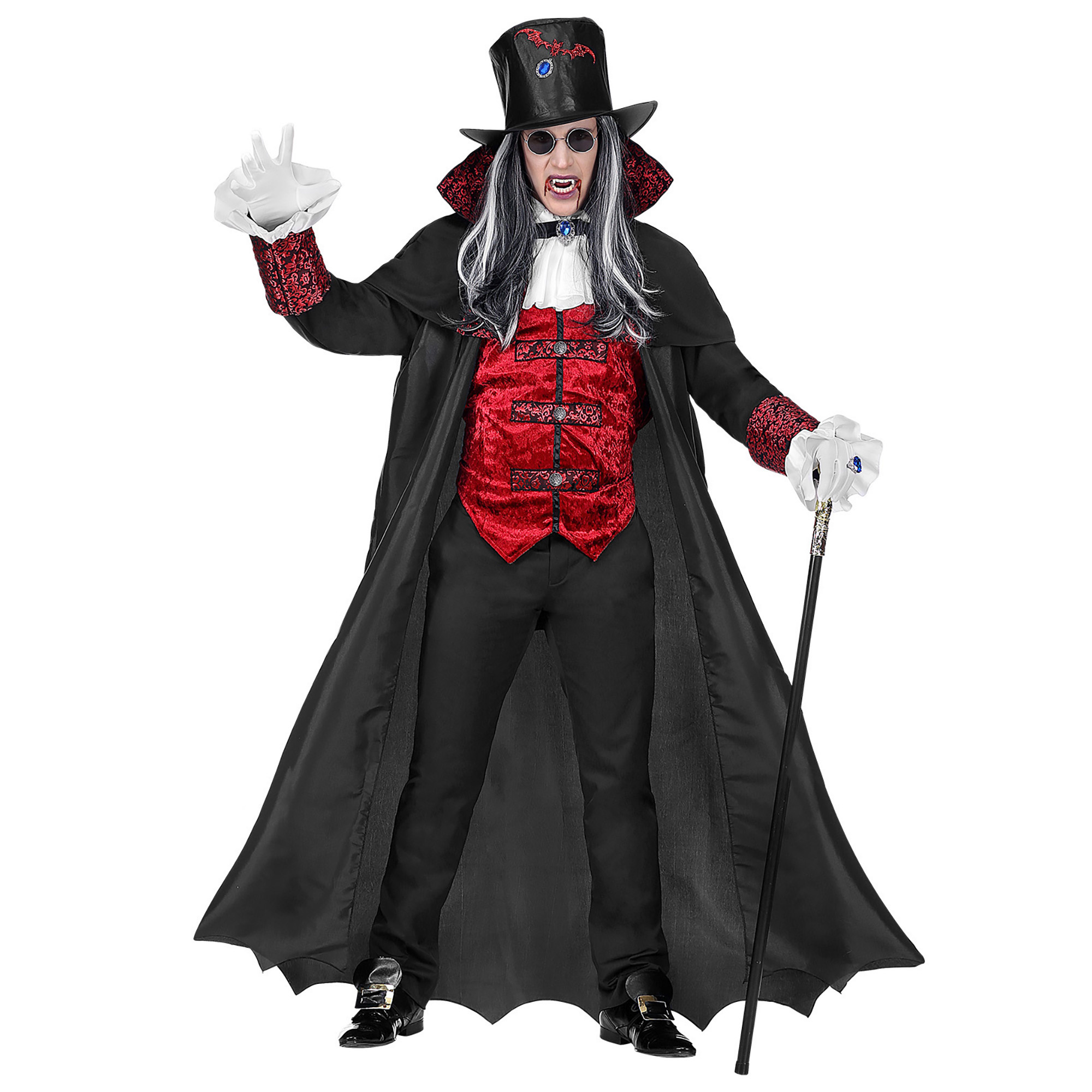WIDMANN - Vampier graaf kostuum met lange cape voor volwassenen - XL