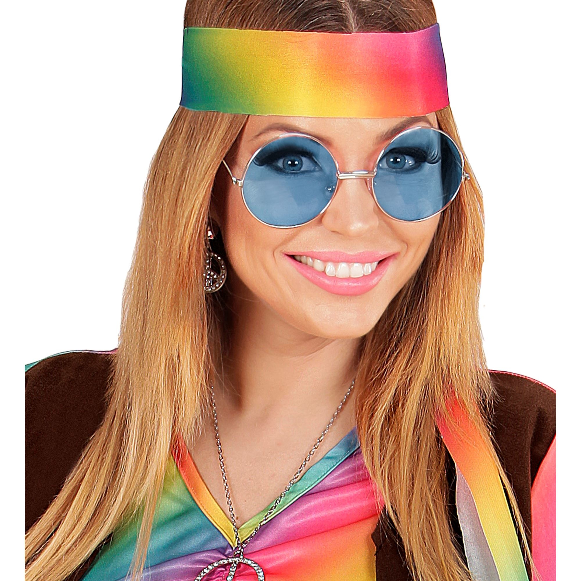 Hippie bril blauw jaren 70