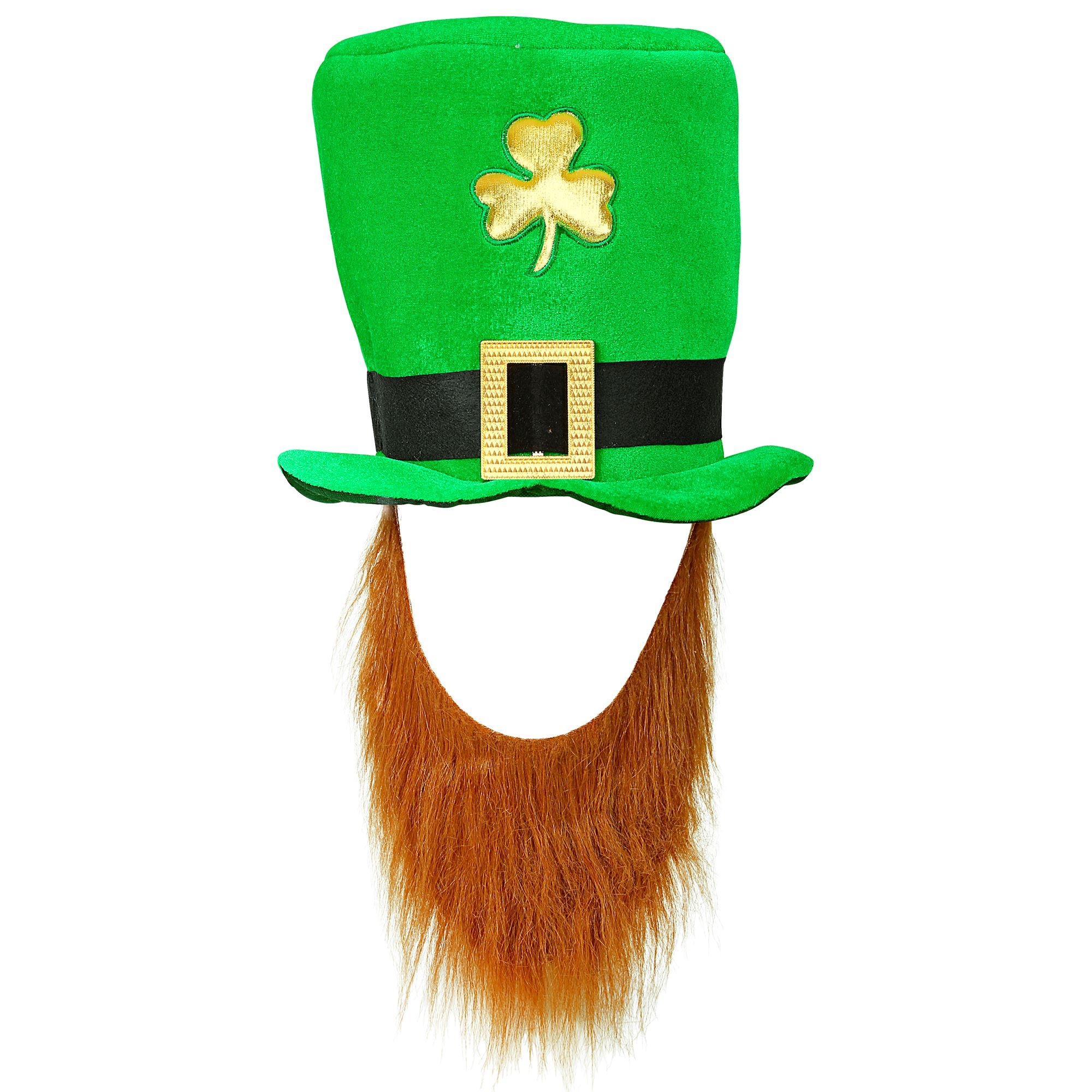 Leuke hoge hoed met baard voor Sint Patrick's day