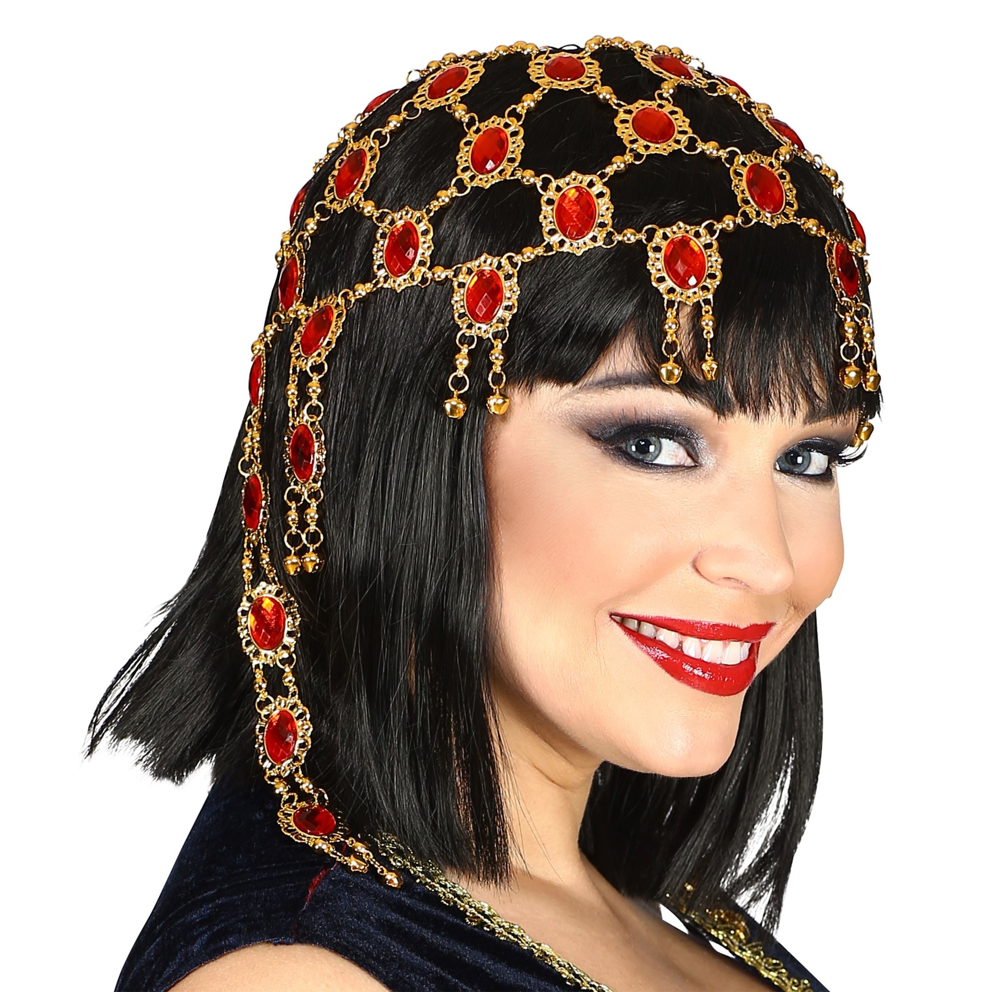Luxe hoofdbedekking Cleopatra met stenen