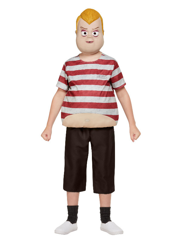 SMIFFYS - Addams Family Pugsley kostuum voor kinderen - 116/128 (4-6 jaar) - Kinderkostuums