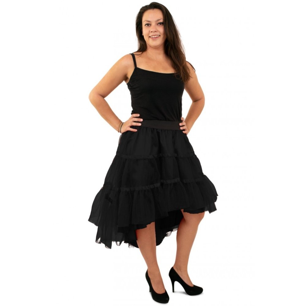 Beste Petticoat schuin aflopend zwart IG-14