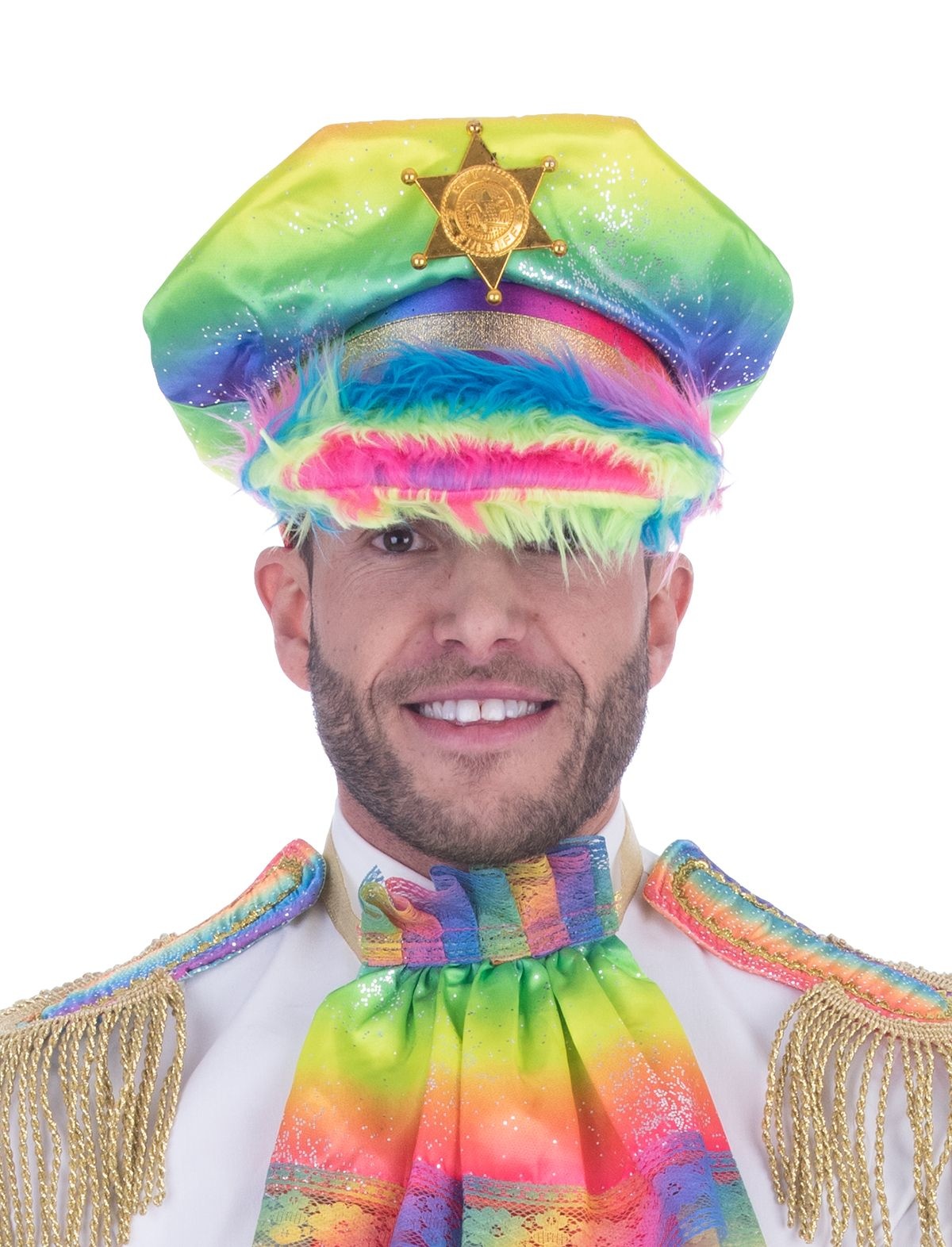 rainbow hat - kepie met regenboog en blinkertjes - grappige pet