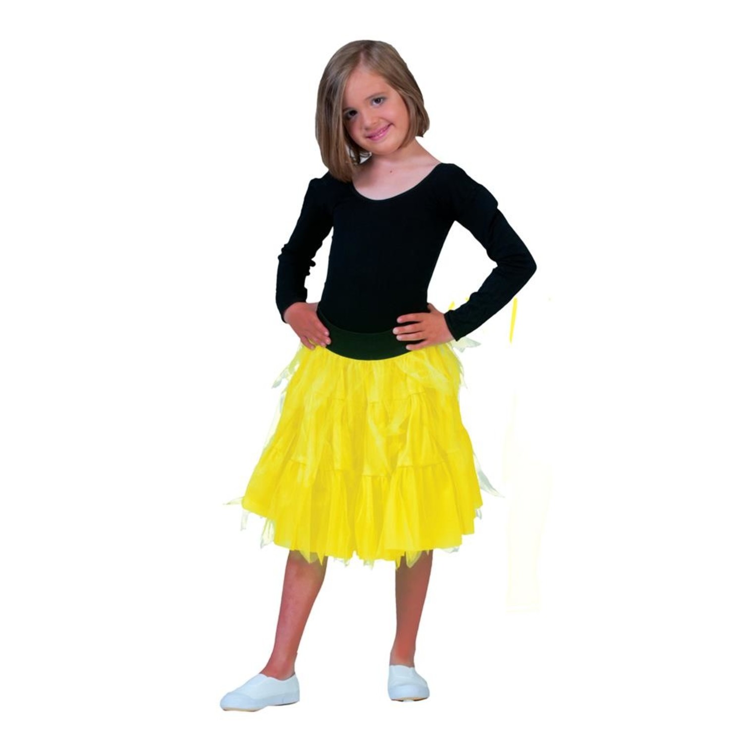 zuiger Plasticiteit Sta op Petticoat in fluor geel Lili - e-Carnavalskleding