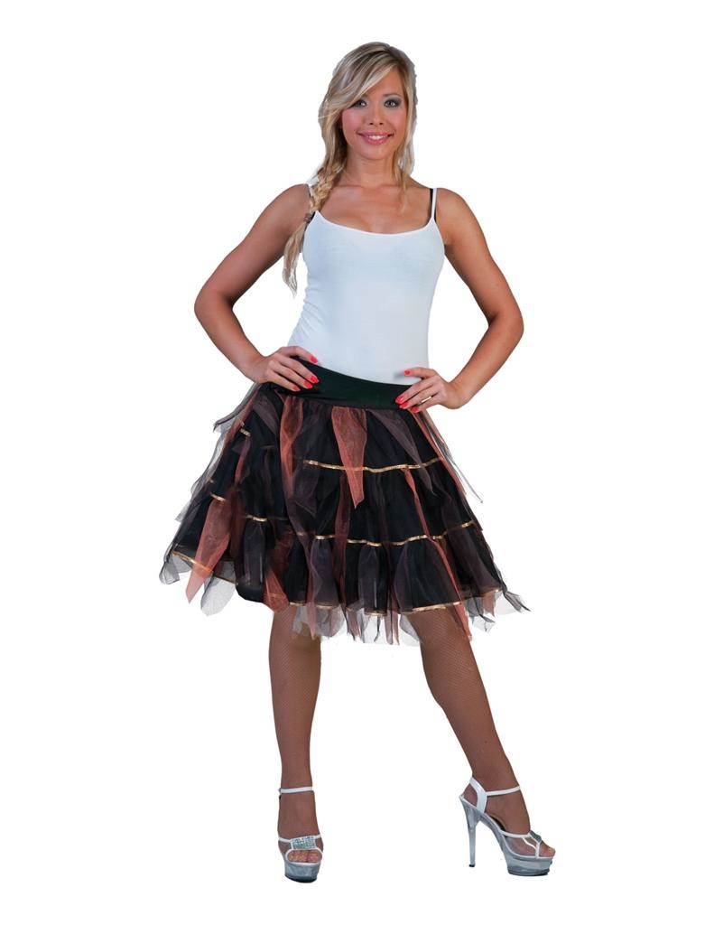 Petticoat in zwart gouden -