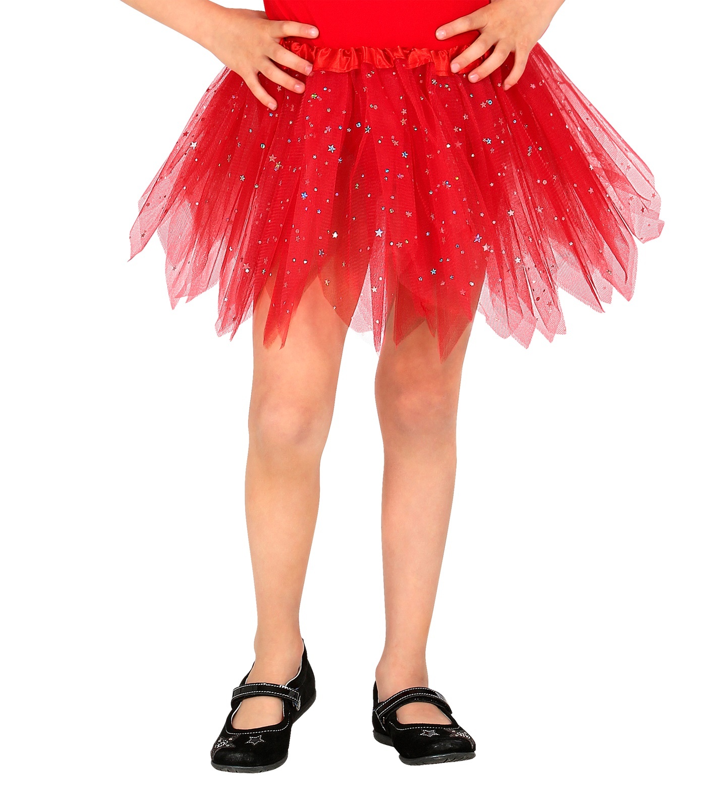Widmann - Dans & Entertainment Kostuum - Starstruck Tutu 30 Centimeter Rood - Meisje - rood - One Size - Halloween - Verkleedkleding