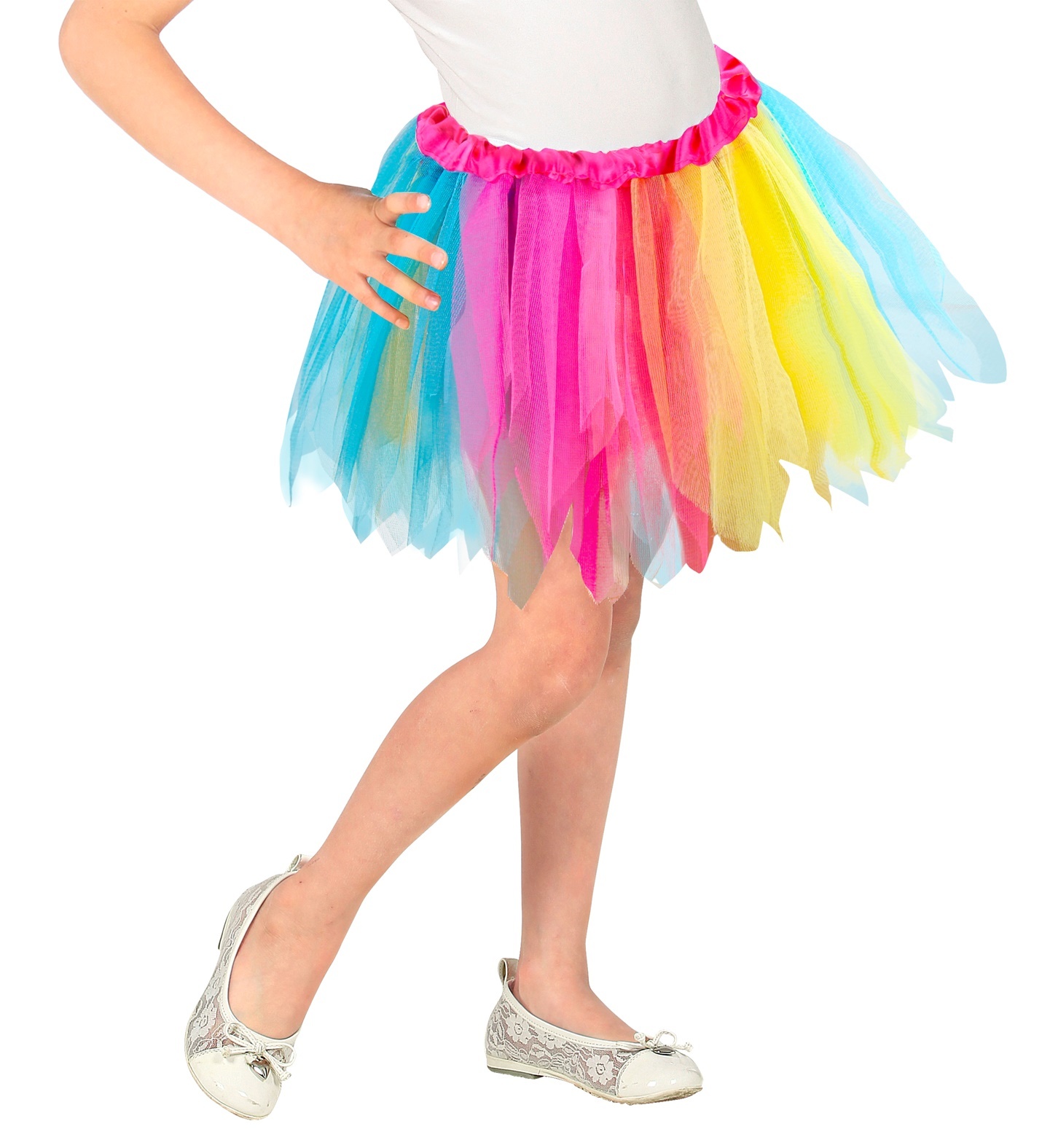 Widmann - Dans & Entertainment Kostuum - Dansen Op De Regenboog Eenhoorn Tutu 30 Centimeter Meisje - multicolor - One Size - Carnavalskleding - Verkleedkleding