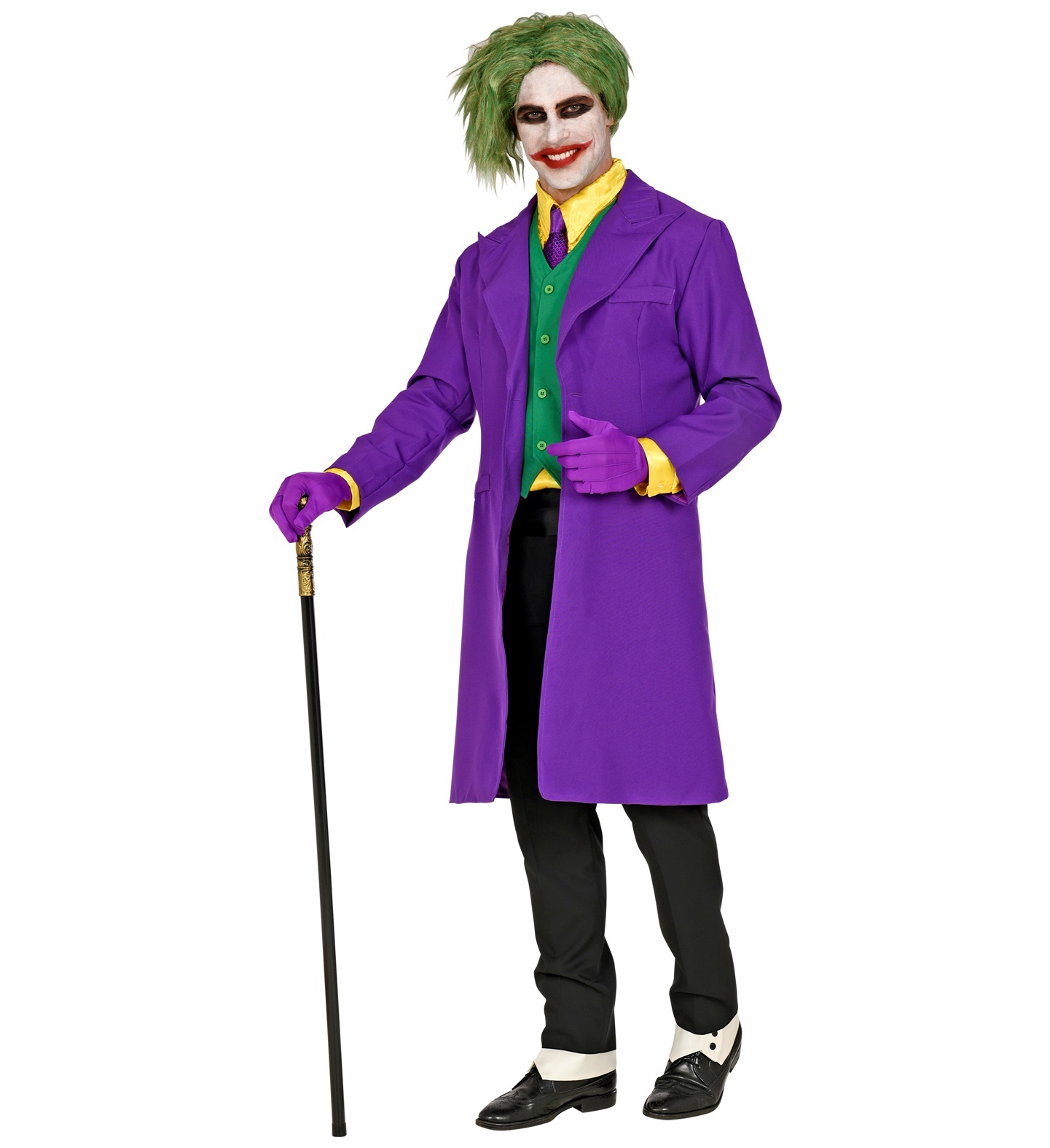 Widmann - Joker Kostuum - Niet Zo Serieuze Joker Jas Paars - Man - paars - Small - Halloween - Verkleedkleding
