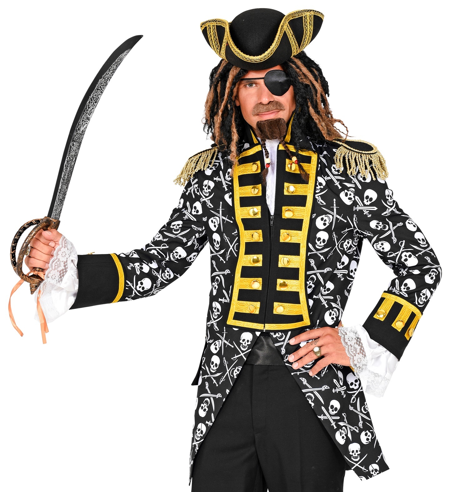 Widmann - Piraat & Viking Kostuum - Ben De Boneless Piraat Man - - XXL - Carnavalskleding - Verkleedkleding