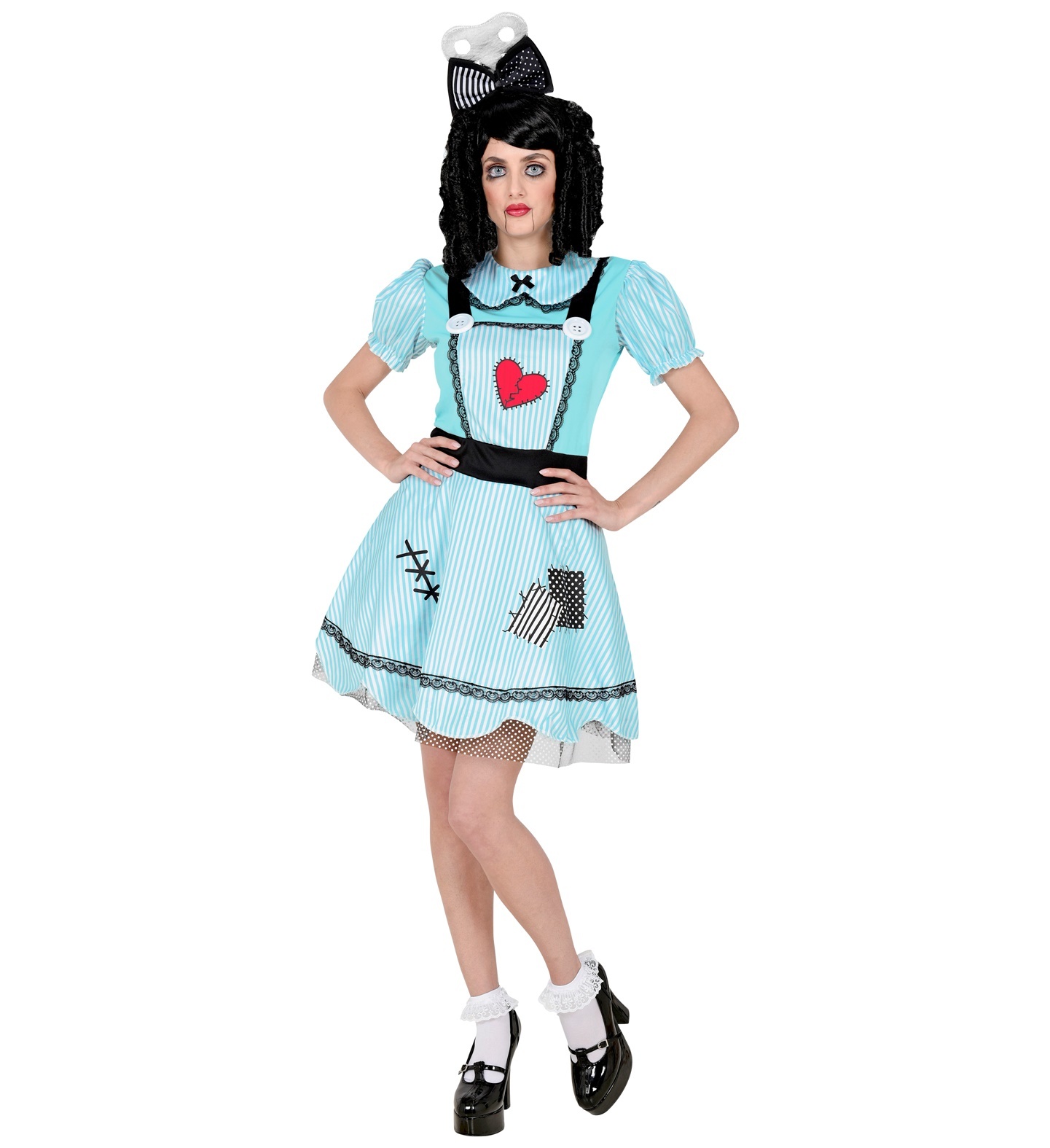 Widmann - Pop kostuum Kostuum - Schattige Freaky Pop - Vrouw - blauw - Large - Halloween - Verkleedkleding