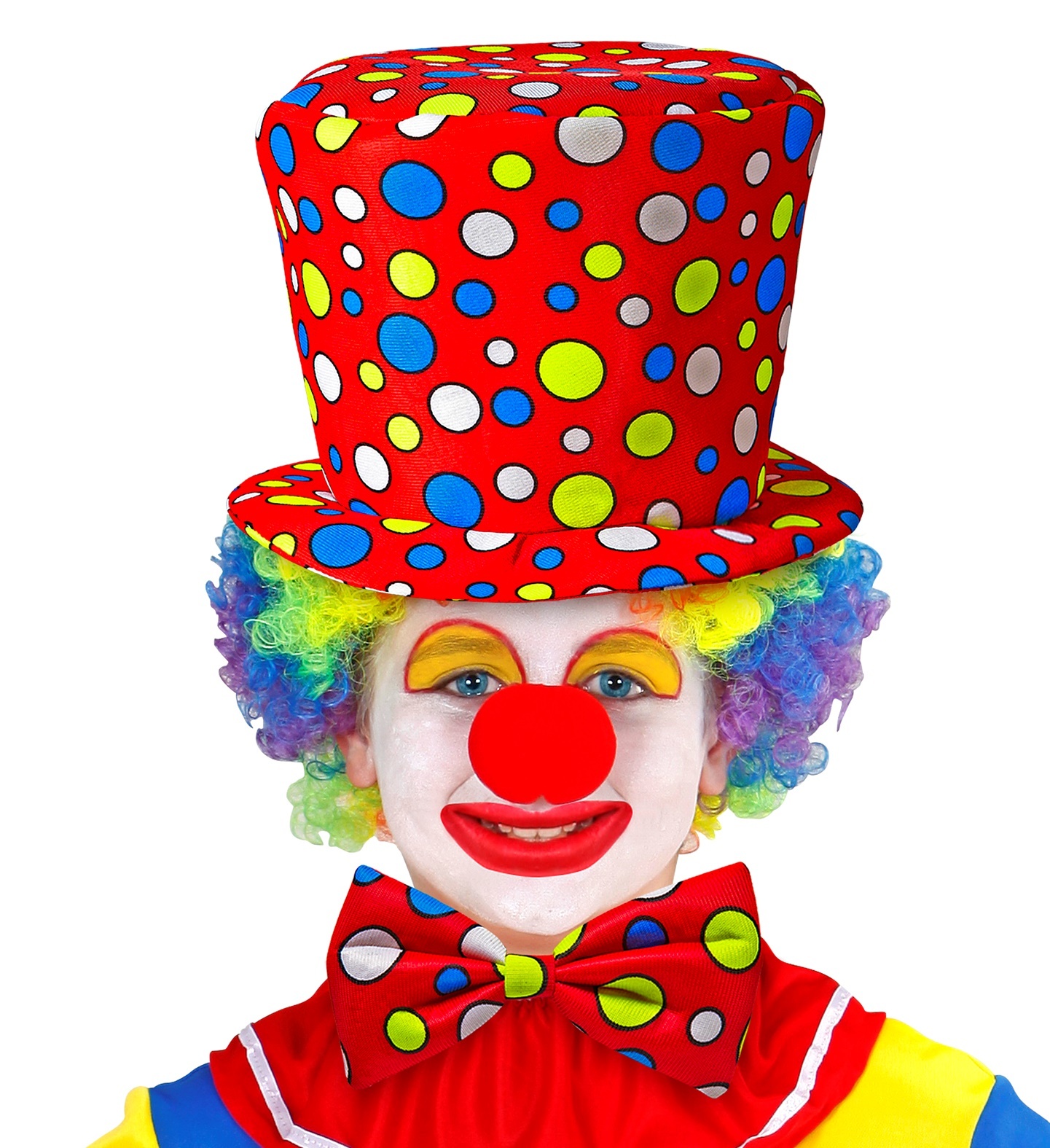 Widmann - Clown & Nar Kostuum - Stippie De Clown Accessoire Set Rood Kind - rood - Carnavalskleding - Verkleedkleding