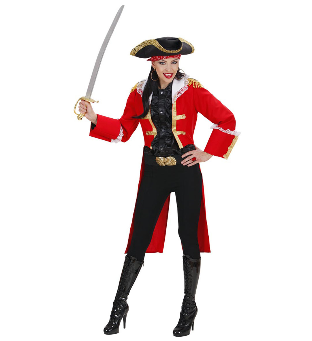 Piratenkapitein Dame In Rood | M