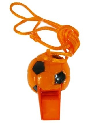 Oranje-accessoires: Oranje voetbal fluitje