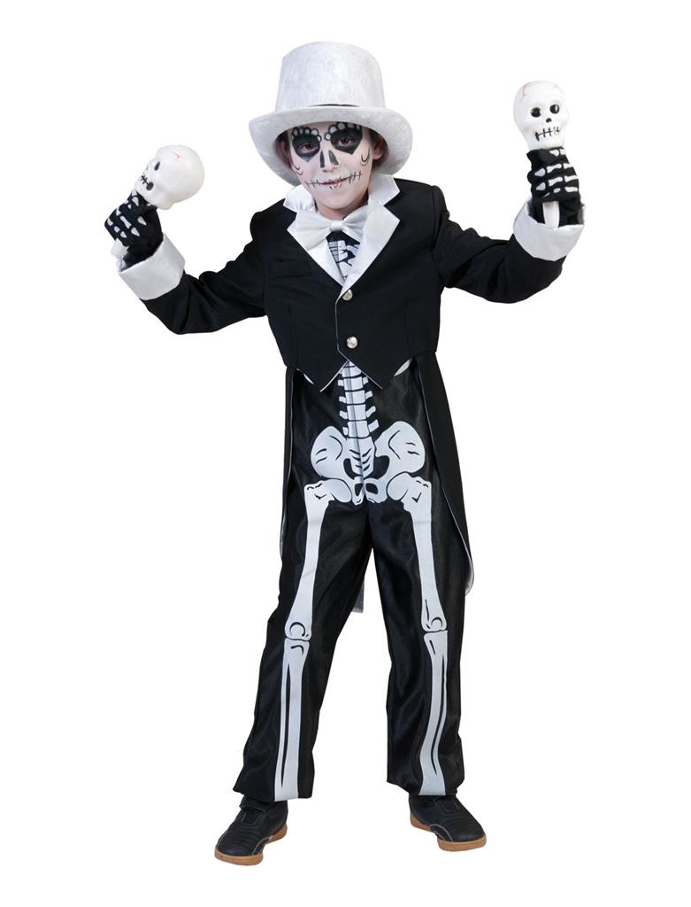 "Chique skeletten kostuum voor jongens Halloween  - Kinderkostuums - 152/158"