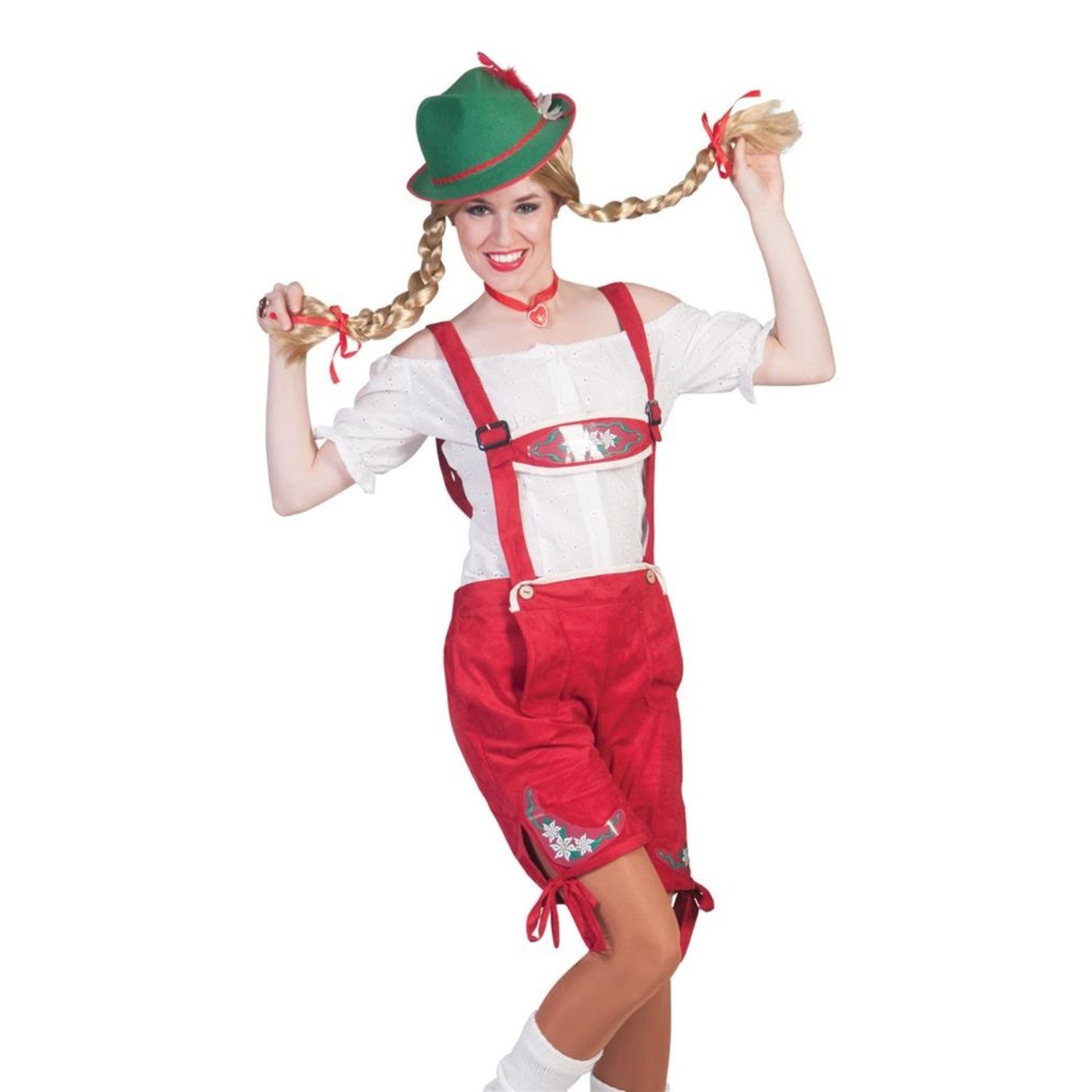 Monetair Boven hoofd en schouder voorjaar Sexy rode lederhosen voor dames - e-Carnavalskleding