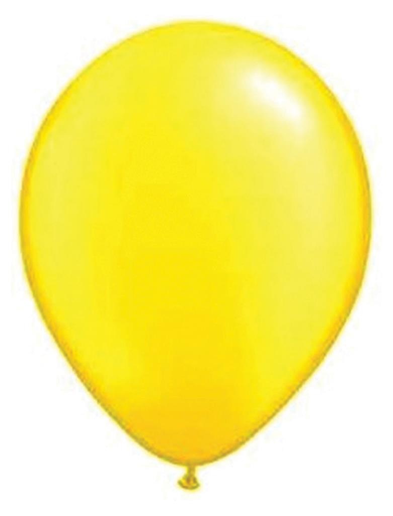 Mooie gele latex ballonnen 100st.