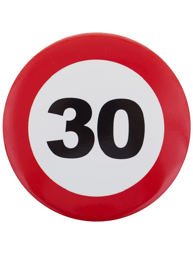 Leuke 30e verjaardag button als verkeersbord