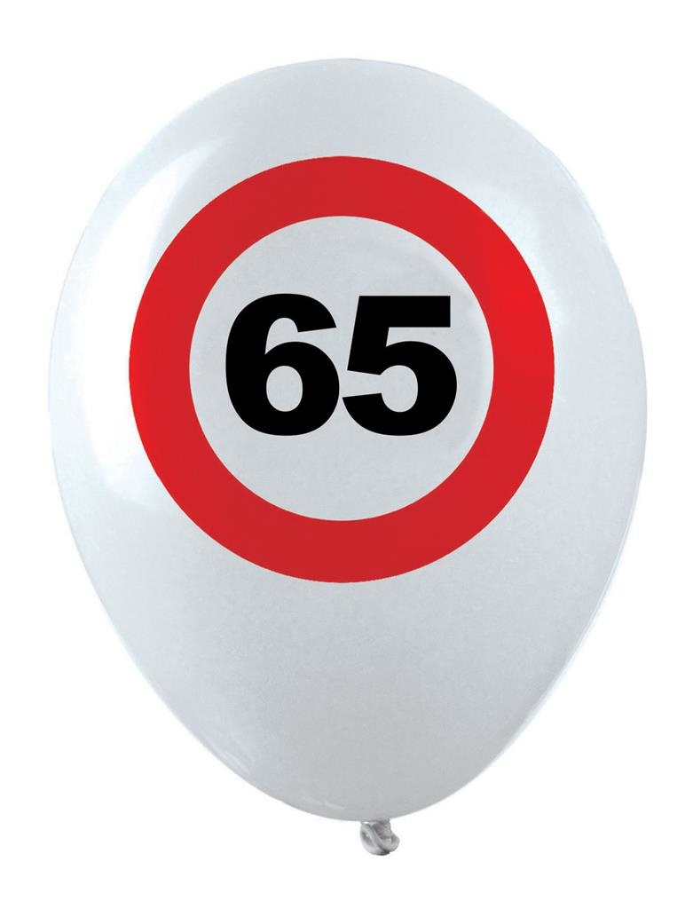 Leuke verkeersbord ballonnen  voor party 65 jaar