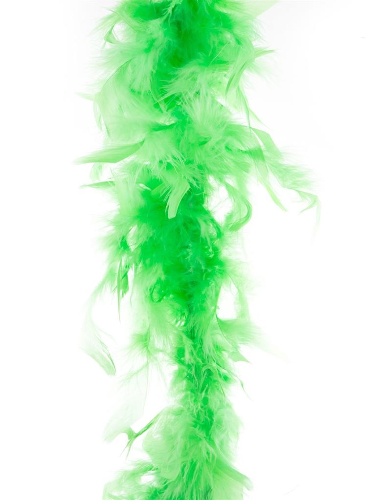 Mooie neon groene veren  boa van 45gram