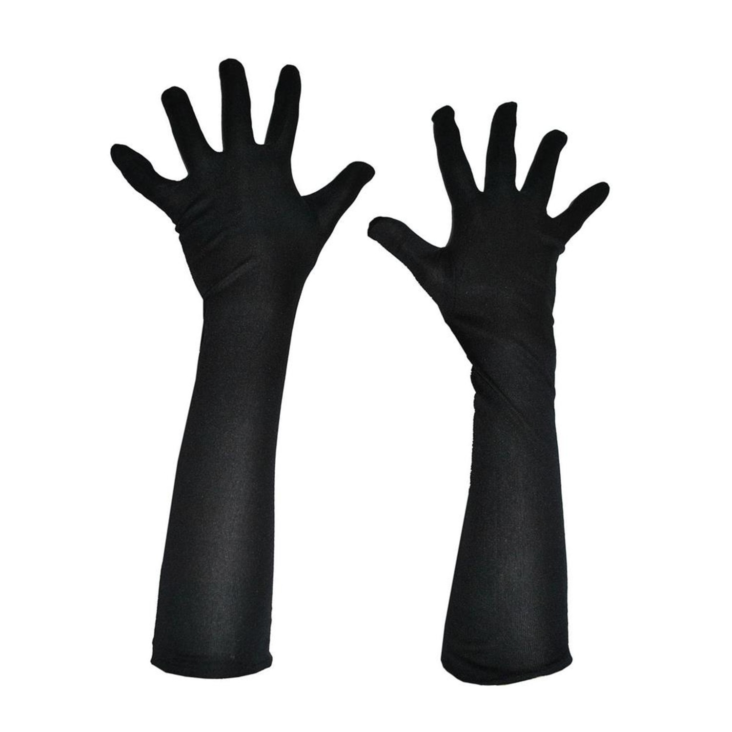 Kaal snap ijs Mooie lange zwarte handschoenen 43cm - e-Carnavalskleding