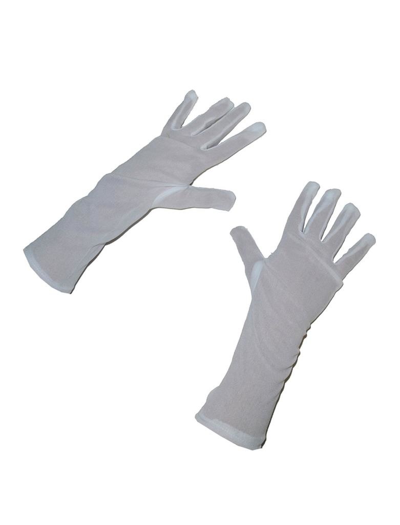 Mooie witte handschoenen 33cm