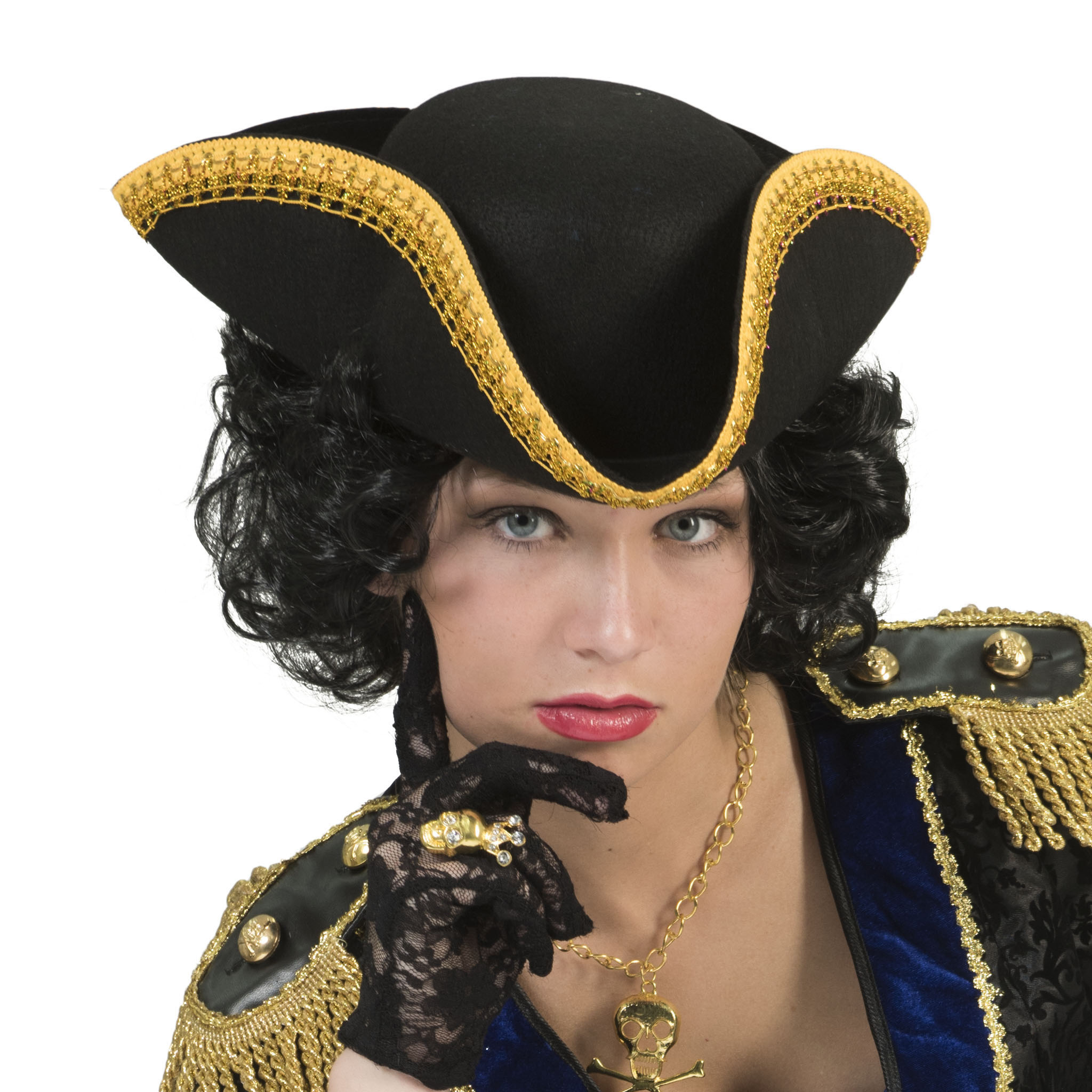 ESPA - Piraten hoed met goudkleurige rand voor volwassenen