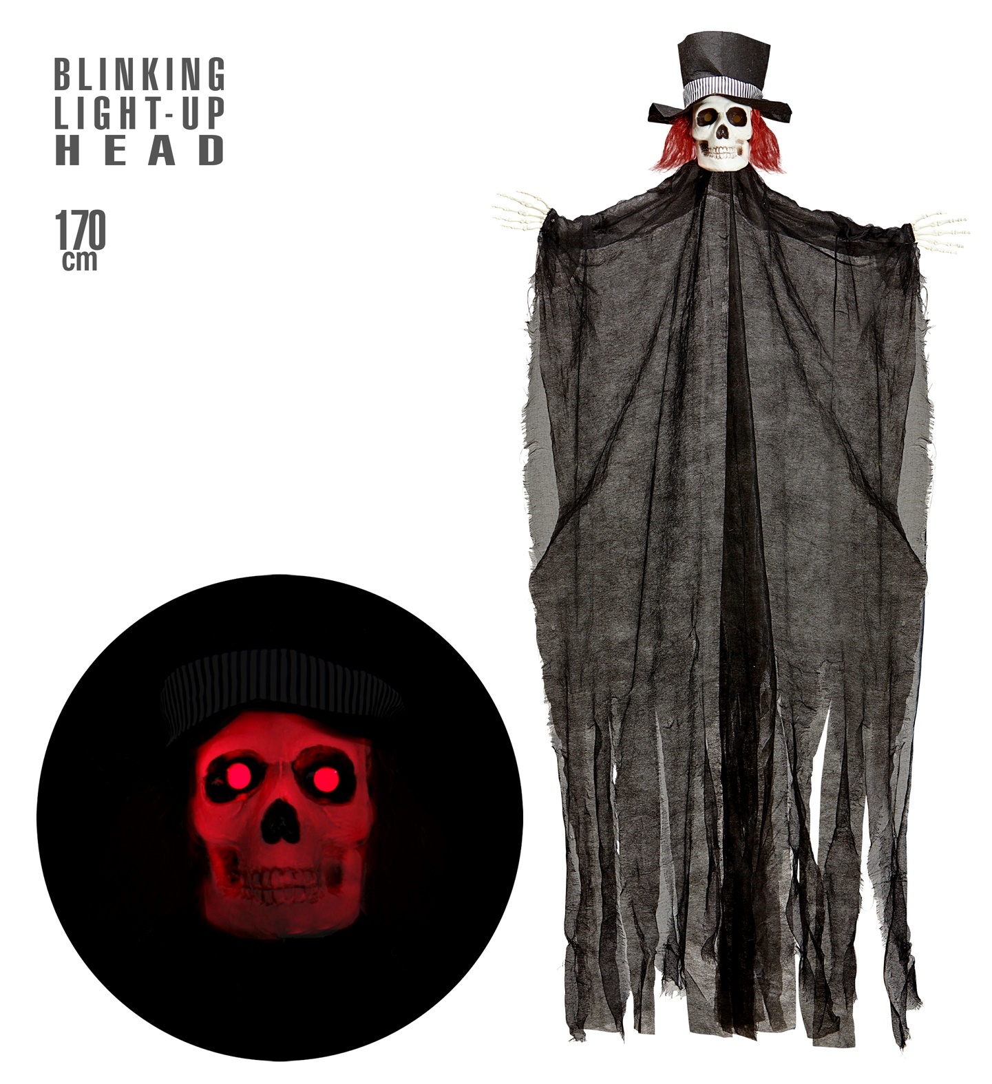 Widmann - Spook & Skelet Kostuum - Lugubere Skelet Bruidegom , 170 Centimeter - Zwart - Halloween - Verkleedkleding