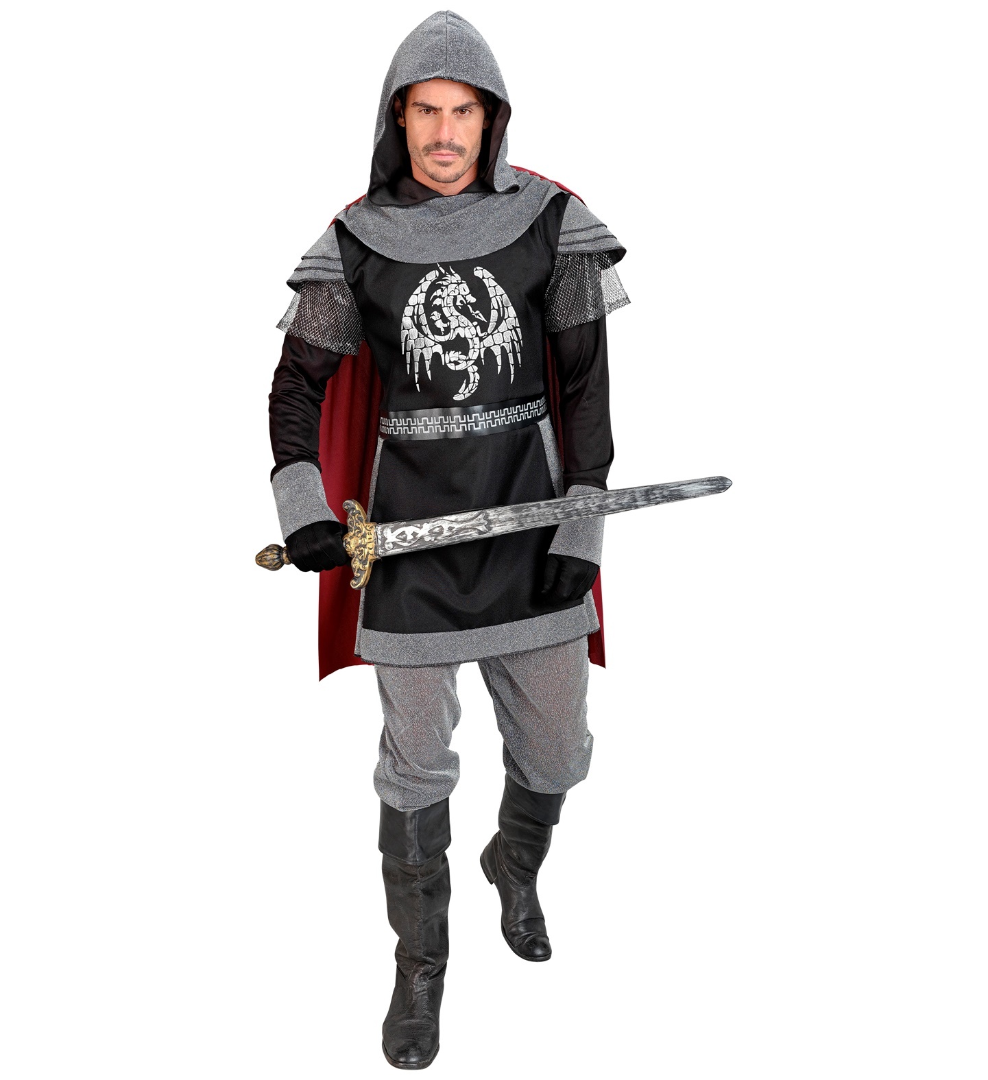Stoere donkere ridder Otje voor de middeleeuwen