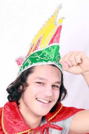 Prins Carnaval muts rood geel groen voor volwassenen
