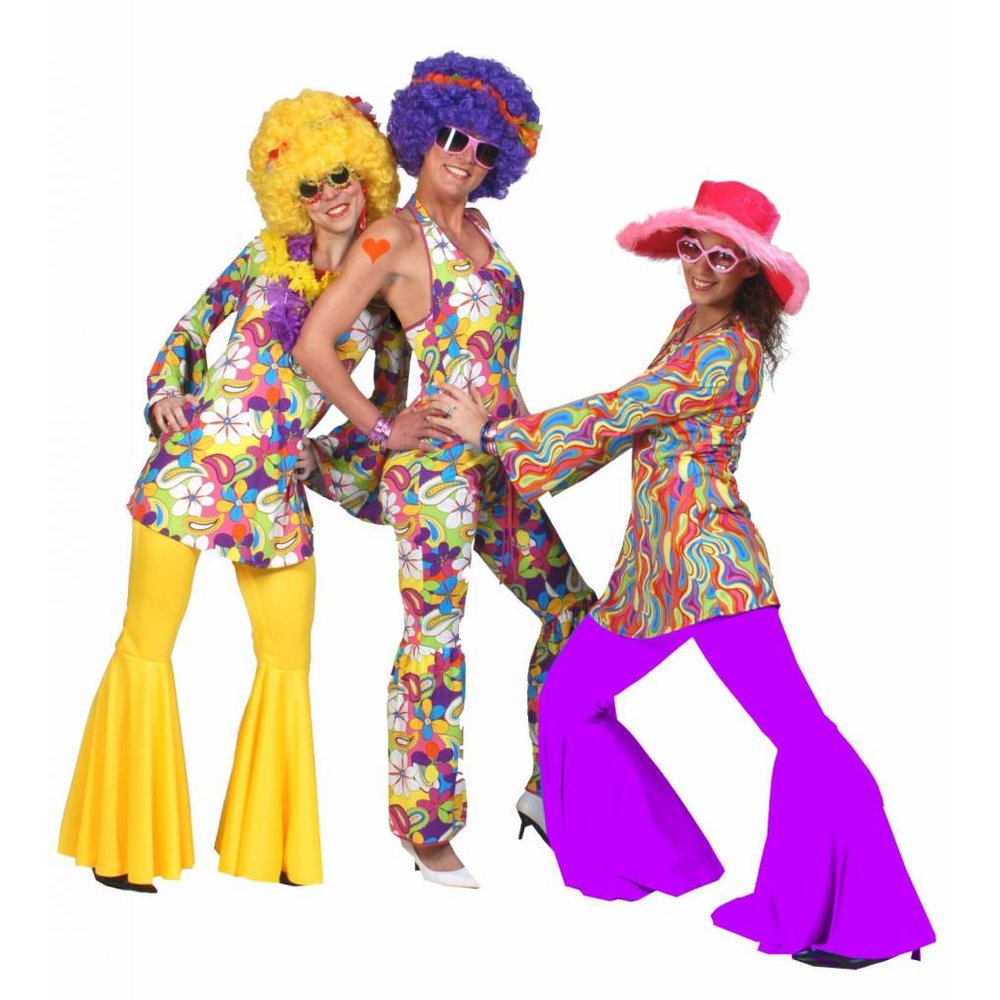 Partykostuums Hippy Flower power shirt