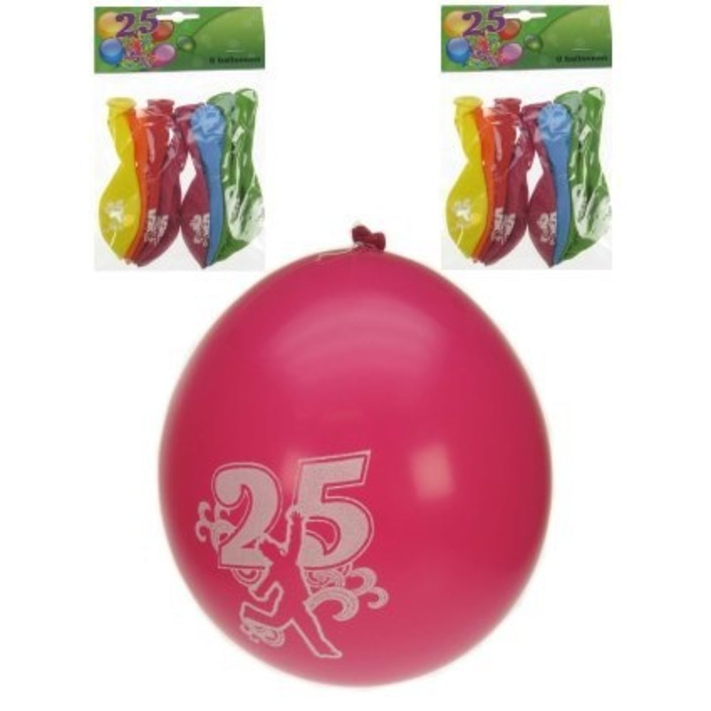 Ballonnen voor 25 verjaardag