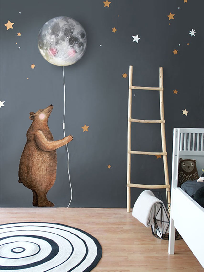 sleepy moon lampshade