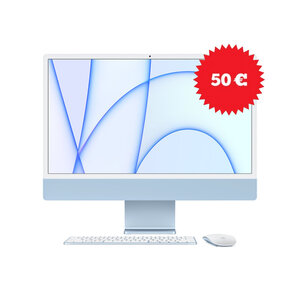 Apple iMac (24-inch, 2021) M1 | 8GB | 256GB | Blauw | Basis | Refurbished