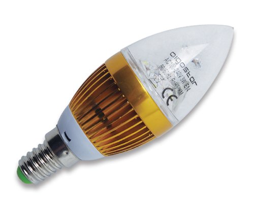 Aigostar LED kaars E14 3W 6500K transparant