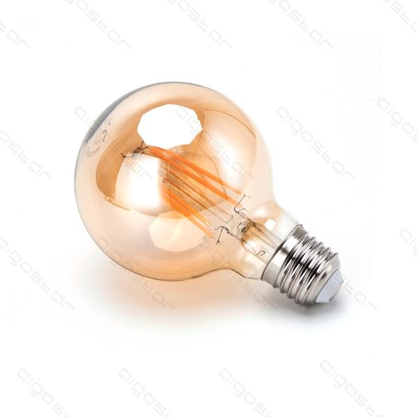 Aigostar LED Filament G80 E27 4W 2200K AMBER(Warm light) 380lm