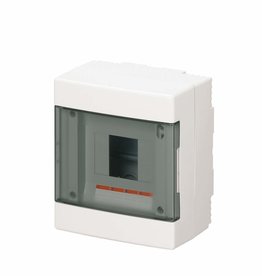 EC elettrocanali EC Surface-mounted cabinet 4 modules IP40 white 1 row