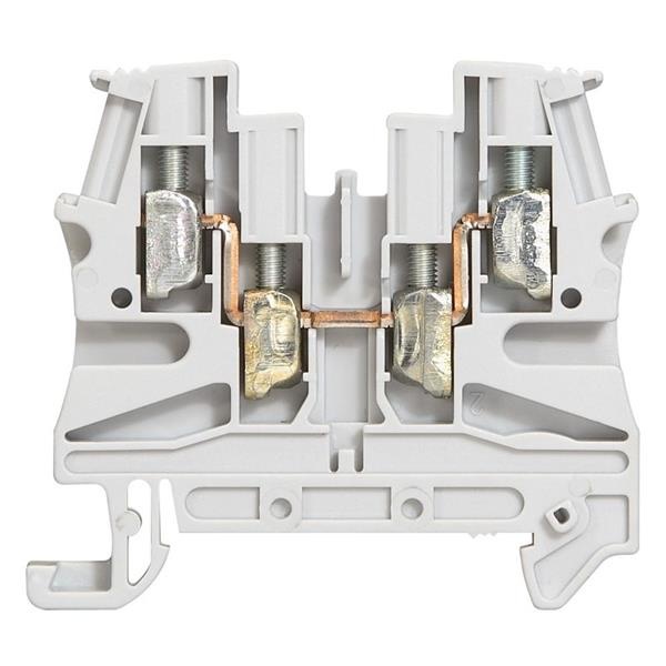 LEGRAND Screw terminal 1 connection - 2 IN/ 2 OUT 4 mm² (pitch 6mm), gray -