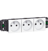 LEGRAND Mosaic contactdoos DLP 3x 2P+A steekklem 10/16A 250V 6 modules