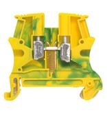 LEGRAND Borne à vis 1 raccordement 4 mm² (sp 6 mm) - base métallique, vert / jaune