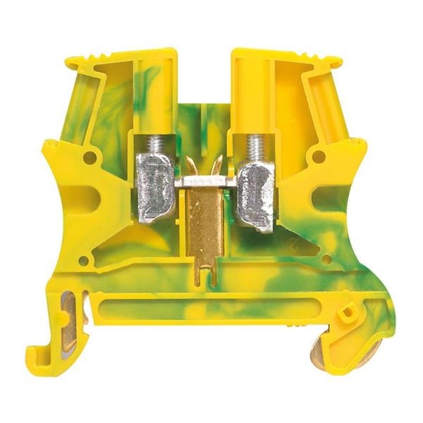 LEGRAND Borne à vis 1 raccordement 4 mm² (sp 6 mm) - base métallique, vert / jaune
