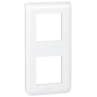 LEGRAND Mosaic cover plate vertical 2x2 modules center distance 71mm - white