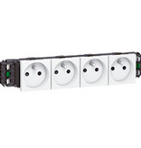 LEGRAND Mosaic contactdoos DLP 4x 2P+A steekklem 10/16A 250V 8 modules