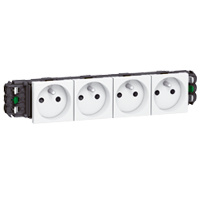 LEGRAND Mosaic socket DLP 4x 2P + A plug-in terminal 10 / 16A 250V 8 modules