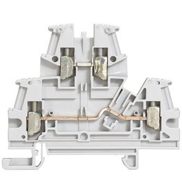LEGRAND Screw terminal 2 connections - 2 levels - 4 mm² (pitch 6 mm), grey