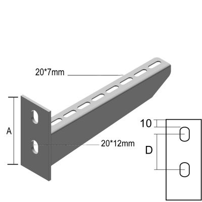 LEGRAND Support mural soudé B300, version: Hot-Dip