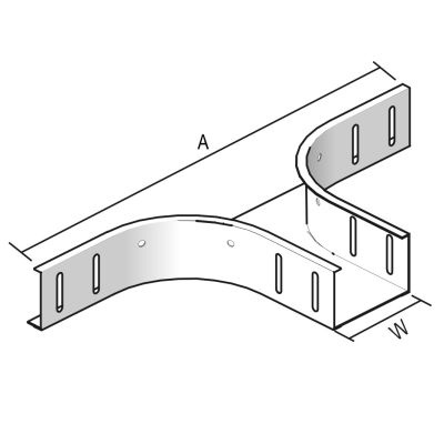 LEGRAND Aftakstuk 90° H = 60 B = 70, uitvoering: Sendzimir