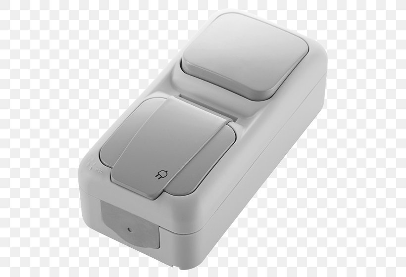 VIKO Interrupteur unipolaire + prise IP54 verticale