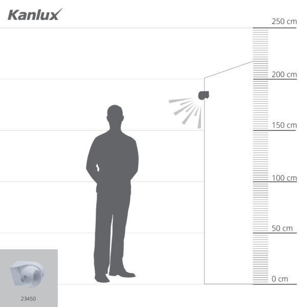 KANLUX Détecteur de mouvement PIR ALER MINI IP 44 BLANC